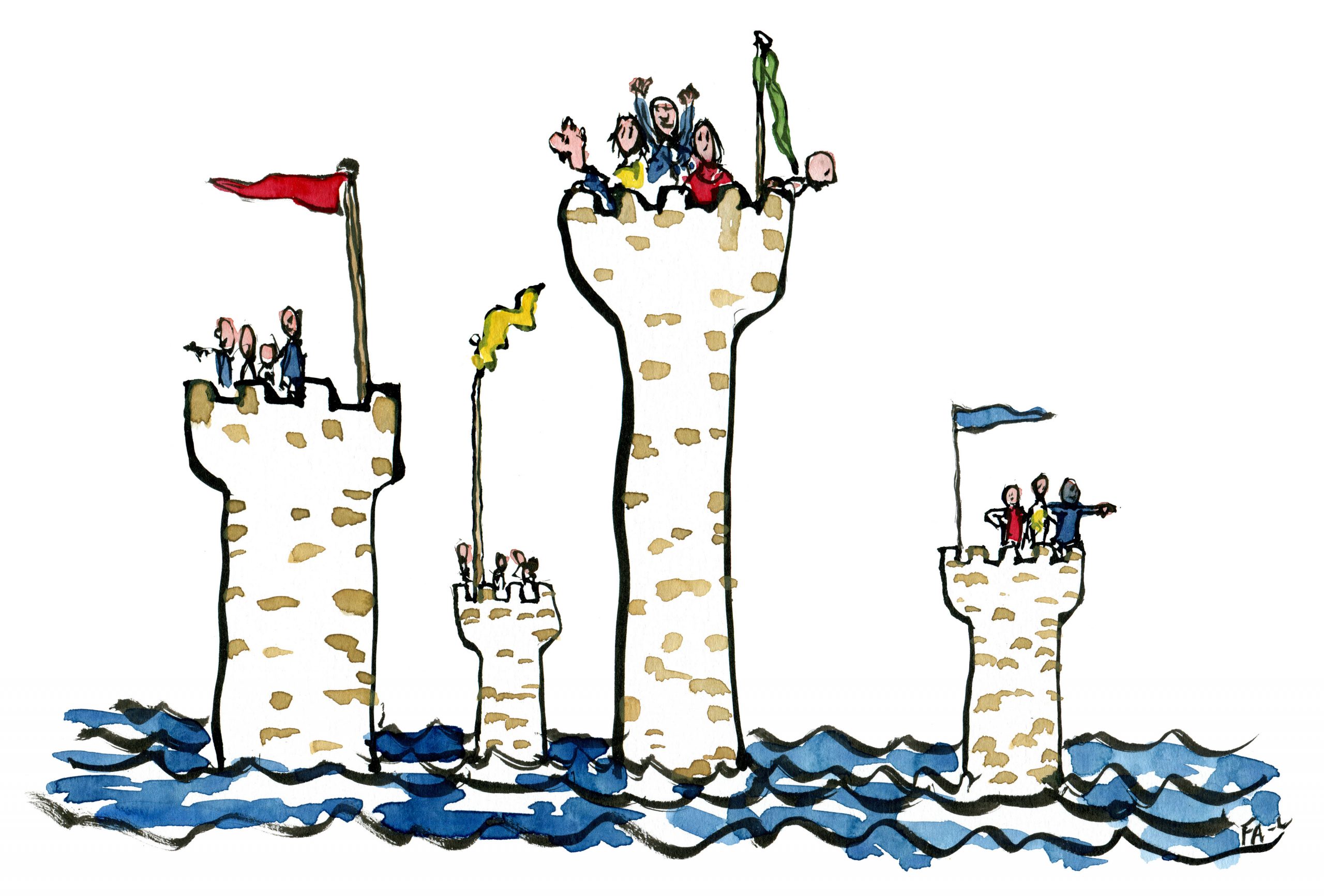 color illustration sea towers silo thinking closed groups by frits ahlefeldt scaled