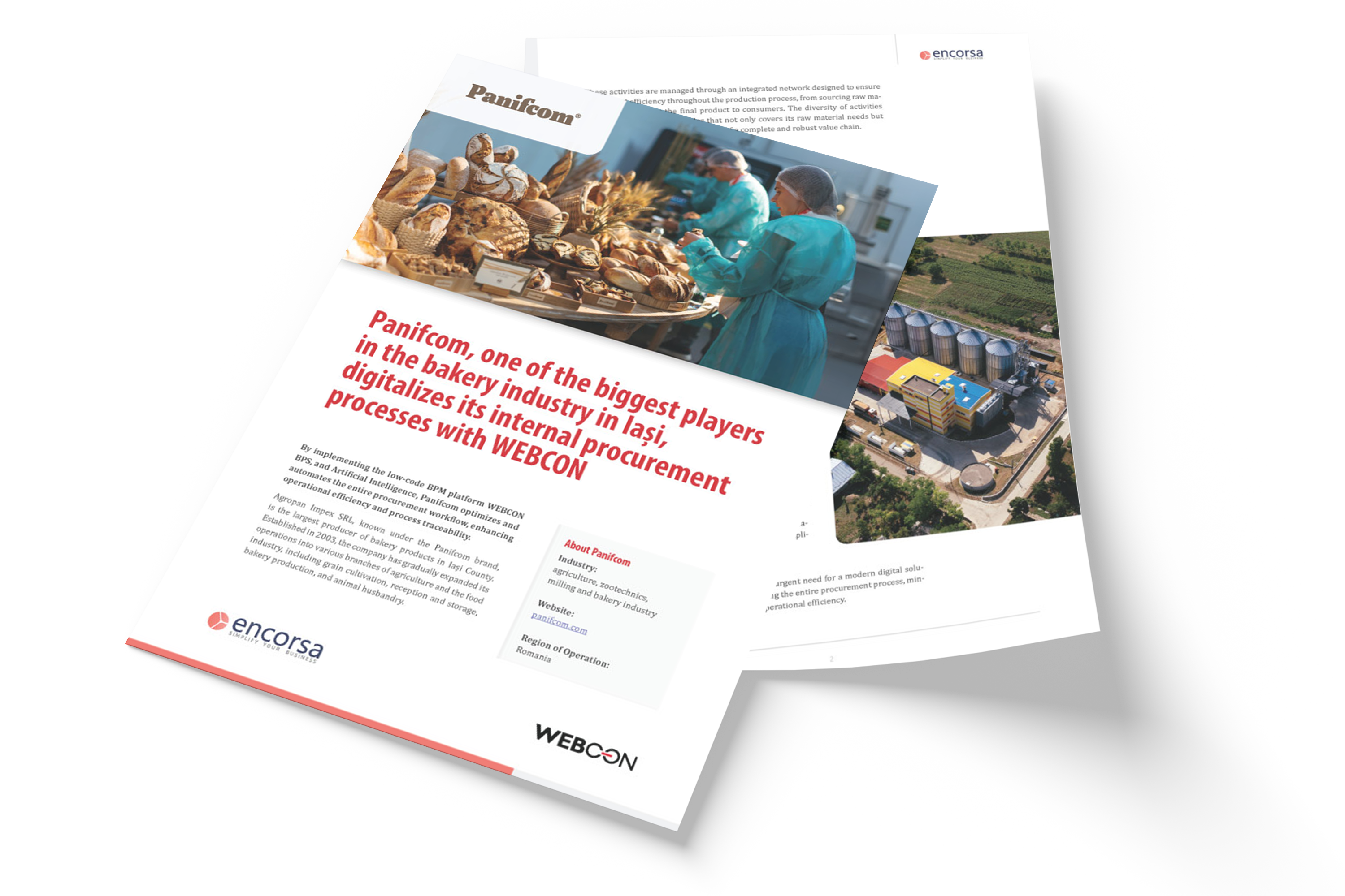 Panifcom, one of the biggest players in the bakery industry in Iași, digitalizes its internal procurement processes with WEBCON